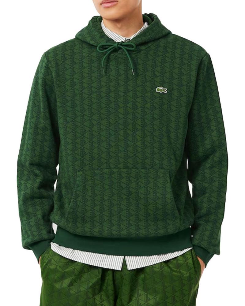 SUDADERA CON CAPUCHA LACOSTE CON ESTAMPADO MONOGRAMA VERDE NAN SUDADERA CON CAPUCHA LACOSTE CON ESTAMPADO MONOGRAMA VERDE NAN