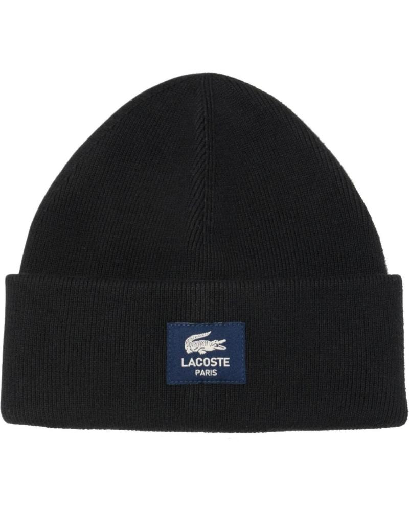 GORRO DE CANALÉ DE ALGODÓN LACOSTE CON INSIGNIA SQUARE LOGO NAN