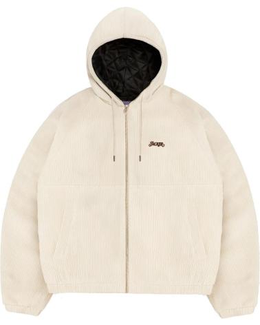 VESTE À CAPUCHE EN VELOURS CÔTELÉ JACKER BEIGE NAN
