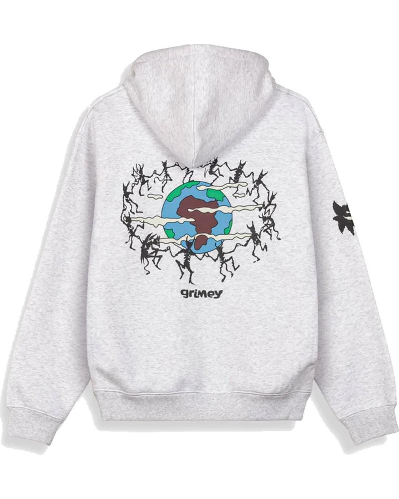 GRIMEY CAMISOLA COM CAPUZ THE PLANET REGULAR SPORT GREY COM ESTAMPADO GRÁFICO SPORT GREY