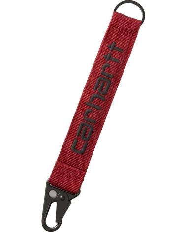 CARHARTT WIP JADEN KEYHOLDER KEYCHAIN BORDEAUX SCARLET GRAPHITE NAN