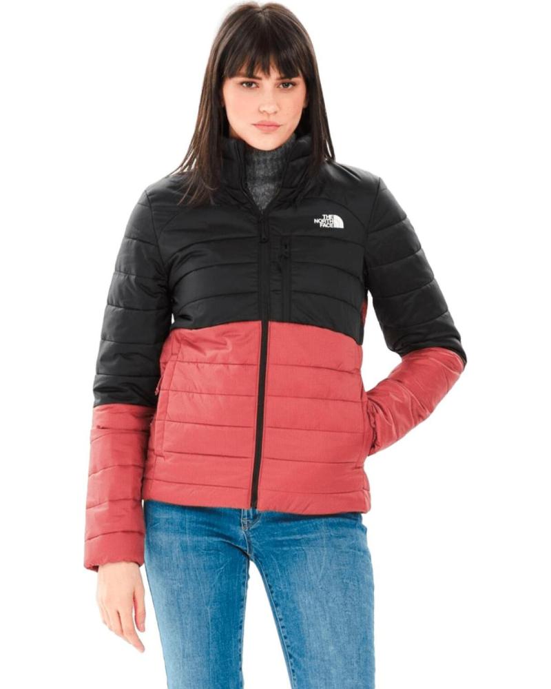 THE NORTH FACE PADDED JACKET BLACK AND CORAL NEGRO THE NORTH FACE PADDED JACKET BLACK AND CORAL NEGRO