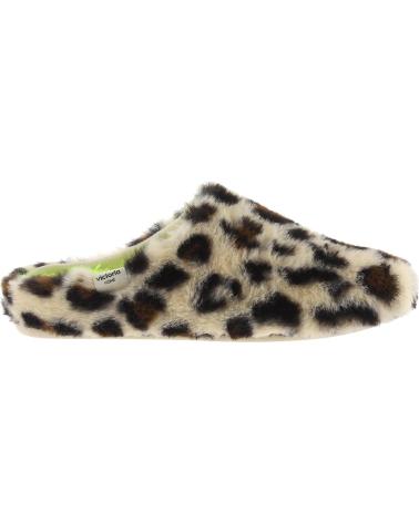 VICTORIA NORTE PELO OPEN LEOPARD PRINT CREAM SLIPPERS REF. 1081124 CREMA