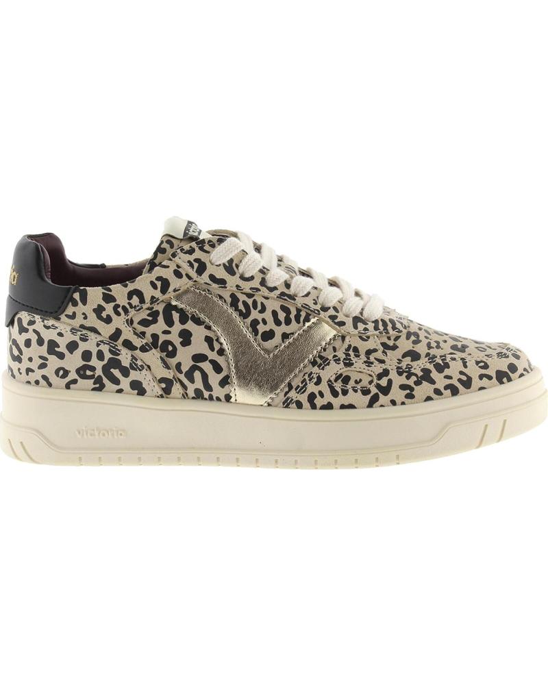 VICTORIA SEUL 1257139 BEIGE - SNEAKERS SPORTIVE CON STAMPA ANIMALIER BEIGE