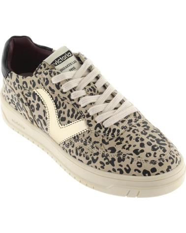 VICTORIA SEUL 1257139 BEIGE - SNEAKERS SPORTIVE CON STAMPA ANIMALIER BEIGE