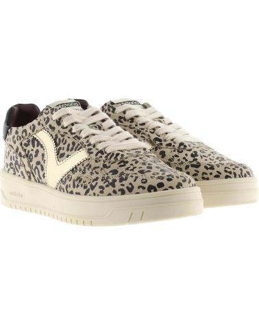 VICTORIA SEUL 1257139 BEIGE - SNEAKERS SPORTIVE CON STAMPA ANIMALIER BEIGE