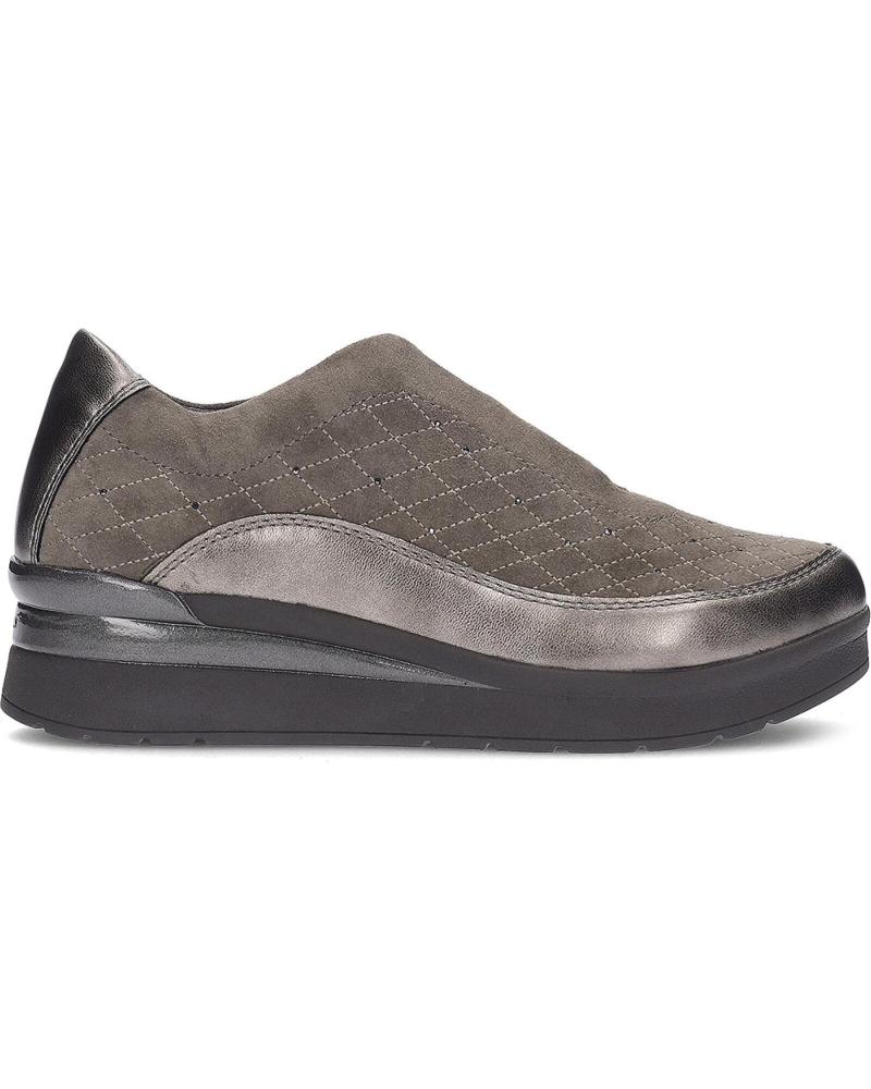 STONEFLY 222958 LAMINATED GRIS - BASKETS SLIP-ON POUR FEMME GRIS
