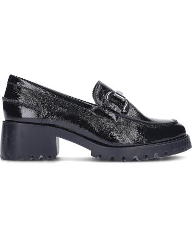 MOCASSIM 24 HORAS PALAK 26565 EM VERNIZ PRETO COM FIVELA METÁLICA E SOLA TRATORADA NEGRO