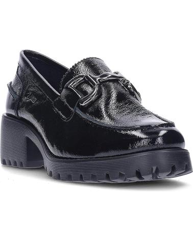 MOCASSIM 24 HORAS PALAK 26565 EM VERNIZ PRETO COM FIVELA METÁLICA E SOLA TRATORADA NEGRO