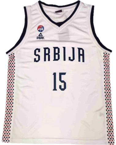 MAGLIA DA BASKET PEAK NIKOLA JOKIC SERBIA PARIGI 2024 BIANCA 1
