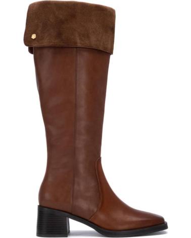 CARMELA 162691 CAMEL LEATHER TALL BOOT WITH FOLDABLE SHAFT CAMEL