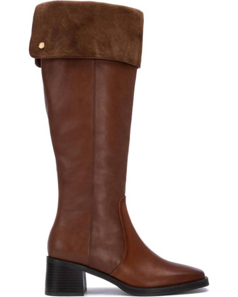 CARMELA 162691 CAMEL LEATHER TALL BOOT WITH FOLDABLE SHAFT CAMEL