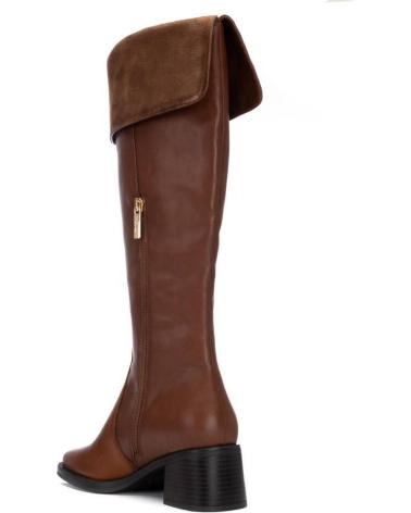 CARMELA 162691 CAMEL LEATHER TALL BOOT WITH FOLDABLE SHAFT CAMEL