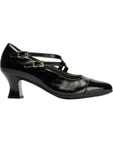 SCARPE DÉCOLLETÉ PITILLOS MERCEDES NERE CON DOPPIA FIBBIA NEGRO