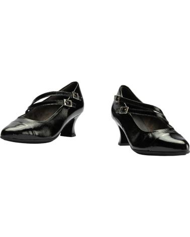 SCARPE DÉCOLLETÉ PITILLOS MERCEDES NERE CON DOPPIA FIBBIA NEGRO