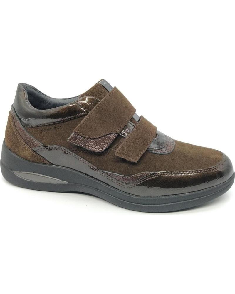STONEFLY AURORA 26 MARRON NUBUCK - CHAUSSURE À FERMETURE VELCRO MARRóN