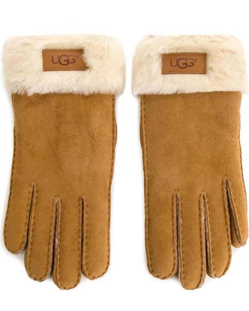 GANTS UGG EN CUIR ET LAINE BEIGE BEIGE