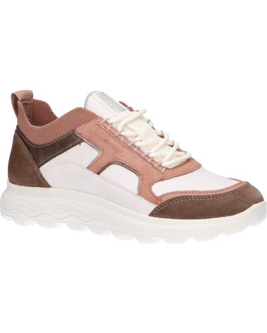 Esportes  de Mulher GEOX D26NUC 08522 D SPHERICA C1Q8J OFF WHITE-DK ROSE