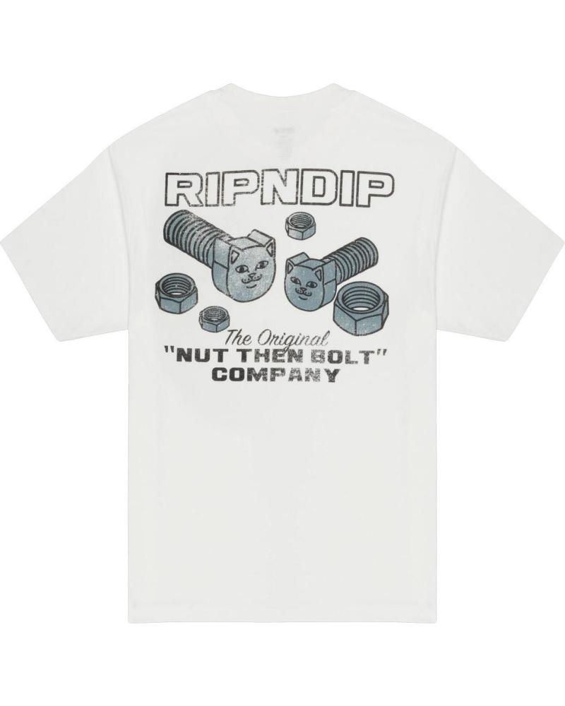 RIPNDIP T-SHIRT NUT THE BOLT POCKET WHITE NAN RIPNDIP T-SHIRT NUT THE BOLT POCKET WHITE NAN