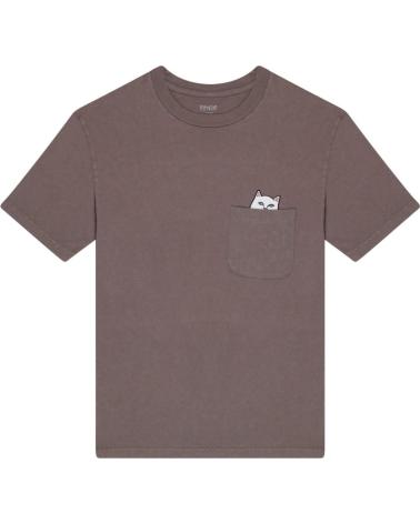 T-SHIRT RIPNDIP LORD NERMAL POCKET BEIGE TAN EFFET MINERAL WASH NAN