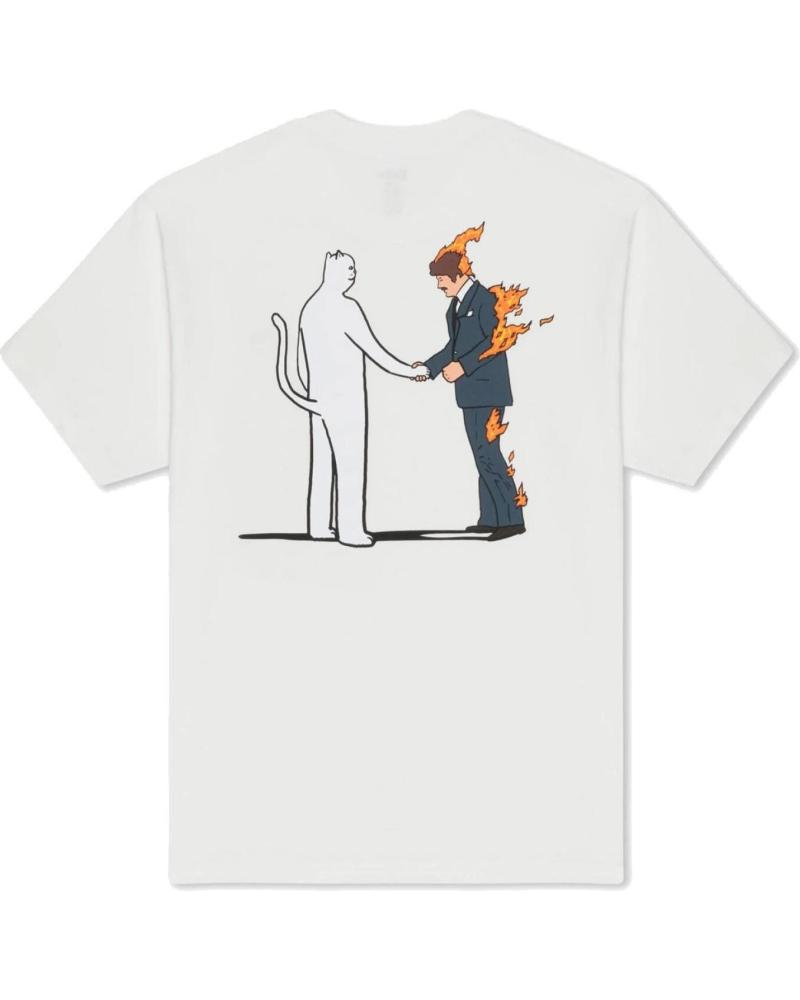 T-SHIRT RIPNDIP BURN TEE BRANCO BONE WHITE NAN NAN T-SHIRT RIPNDIP BURN TEE BRANCO BONE WHITE NAN NAN