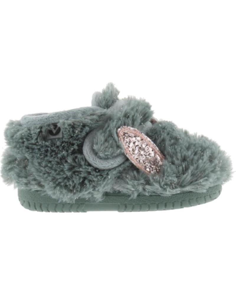 VICTORIA OJALA HOUSE SLIPPERS LUREX FUR JADE BLUE BLUE