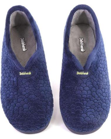 DEVALVERDE 1142 NAVY BLUE HOUSE SLIPPERS AZUL MARINO