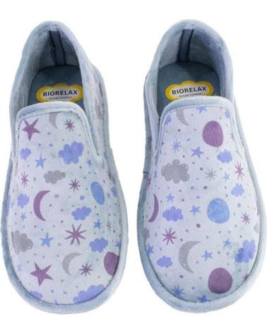 HAUSSCHUHE COSDAM 4666 BLAU MIT STERNEN-/MONDENMUSTER AZUL