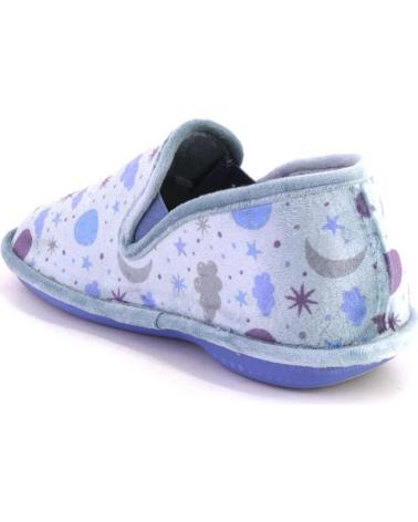 HAUSSCHUHE COSDAM 4666 BLAU MIT STERNEN-/MONDENMUSTER AZUL