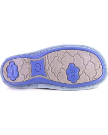 OFFENE HAUSSCHUHE COSDAM 4665 BLAU MIT STERNEN-/MONDENMUSTER AZUL