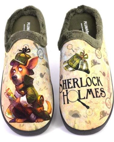 PLUMAFLEX 12229HOLMES KAKI - PANTUFAS SHERLOCK HOLMES KAKI