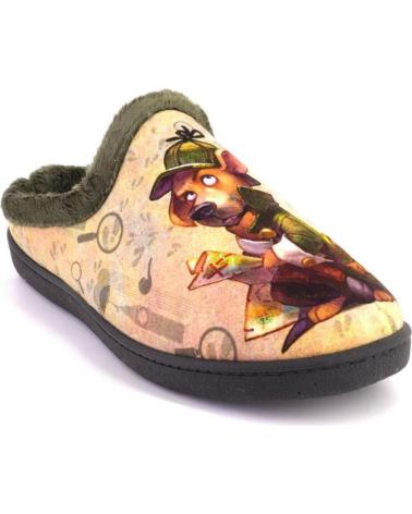 PLUMAFLEX 12229HOLMES KAKI - PANTUFAS SHERLOCK HOLMES KAKI
