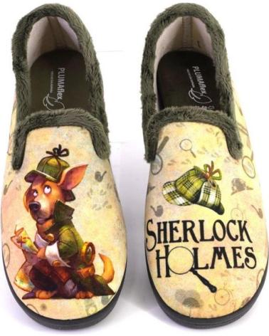 PLUMAFLEX 12228HOLMES KAKI - PANTUFAS SHERLOCK HOLMES KAKI