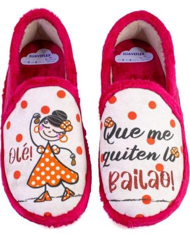 SUAVEFLEX 250-OLE RED HOUSE SLIPPERS ROJO