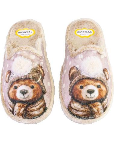 HAUSSCHUHE COSDAM 4658 BÄREN-DESIGN STEINFARBE PIEDRA