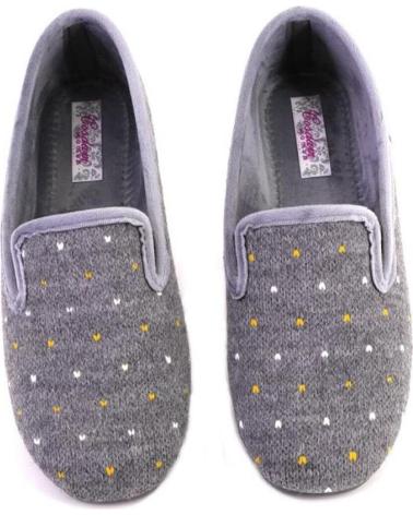 HAUSSCHUHE COSDAM 156 GLITZERPUNKTE GRAU GRIS