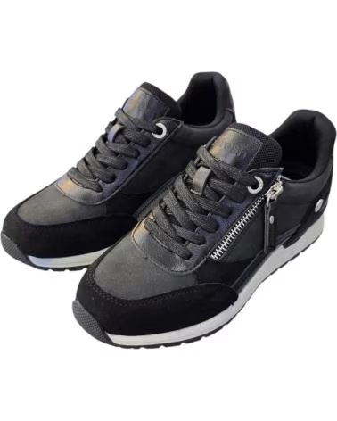 REFRESH FREIZEIT-SNEAKER 172959 SCHWARZ MIT SEITENREISSVERSCHLUSS NEGRO