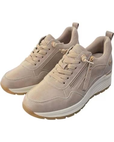 SNEAKERS REFRESH 172938 CON ZEPPA E ZIP LATERALE DA DONNA BEIGE
