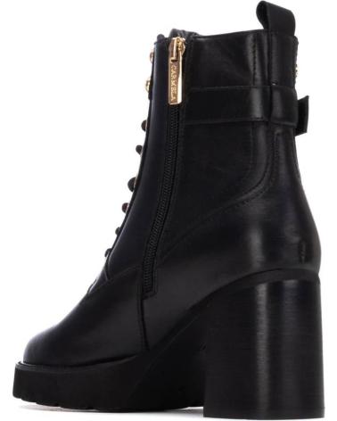 CARMELA 162687 BLACK LEATHER ANKLE BOOT WITH HEEL AND PLATFORM NEGRO
