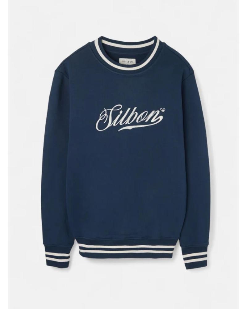 SWEAT-SHIRT SILBON 133892 MARINE AVEC LOGO BRODÉ AZUL SWEAT-SHIRT SILBON 133892 MARINE AVEC LOGO BRODÉ AZUL
