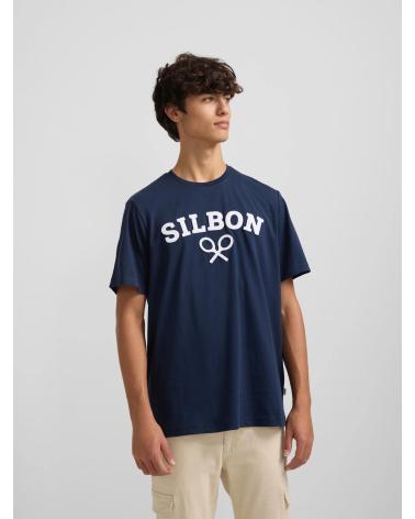 SILBON T-SHIRT MIT AUFGEDRUCKTEM LOGO 124612 MARINEBLAU AZUL