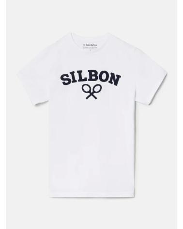T-SHIRT SILBON AVEC LOGO GRAPHIQUE IMPRIMÉ 124611 BLANC BLANCO