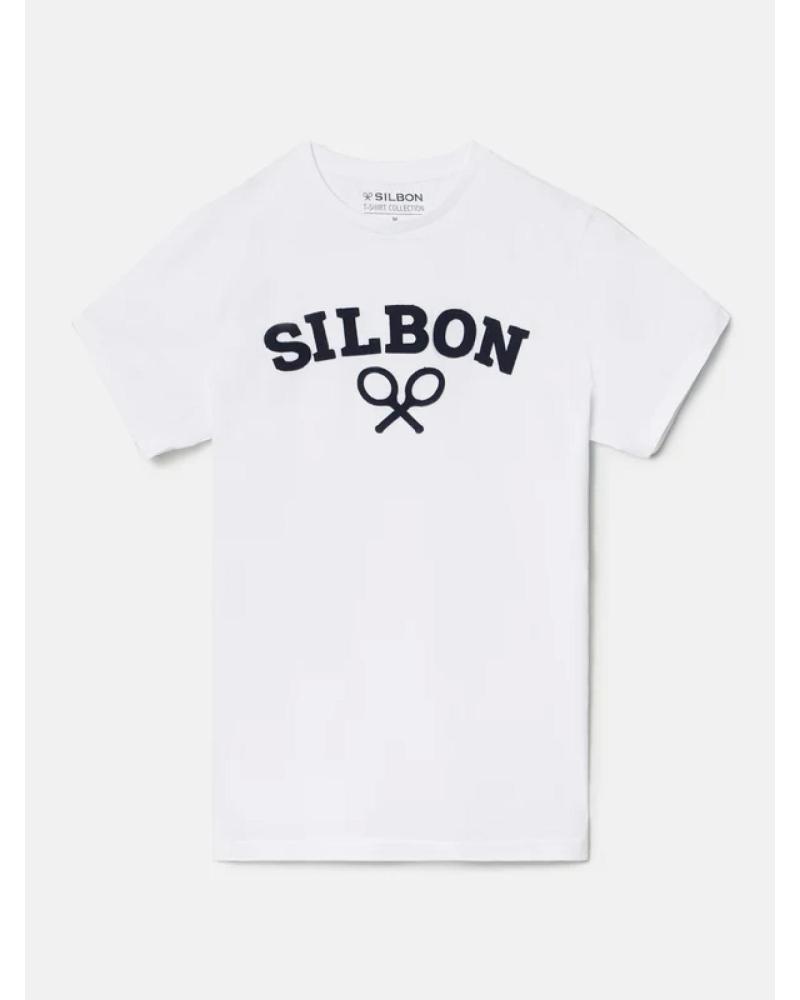 T-SHIRT SILBON AVEC LOGO GRAPHIQUE IMPRIMÉ 124611 BLANC BLANCO T-SHIRT SILBON AVEC LOGO GRAPHIQUE IMPRIMÉ 124611 BLANC BLANCO