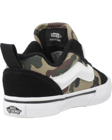 VANS KNU SKOOL ELASTIC LACE - BASKETS ENFANT CAMOUFLAGE NOIR ET VERT BLKGREN