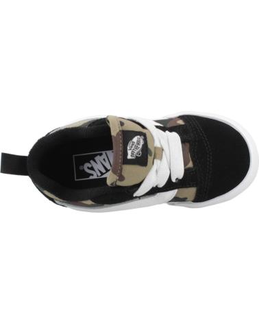 VANS KNU SKOOL ELASTIC LACE - BASKETS ENFANT CAMOUFLAGE NOIR ET VERT BLKGREN