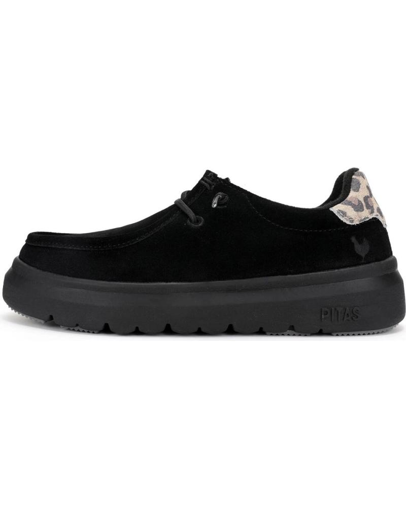 ZAPATO WALLABI WALK IN PITAS LYON DE NOBUCK HIDROFUGADO NEGRO NEGRO