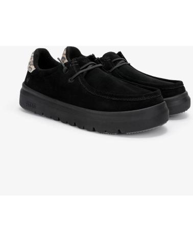 ZAPATO WALLABI WALK IN PITAS LYON DE NOBUCK HIDROFUGADO NEGRO NEGRO