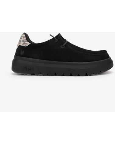 ZAPATO WALLABI WALK IN PITAS LYON DE NOBUCK HIDROFUGADO NEGRO NEGRO