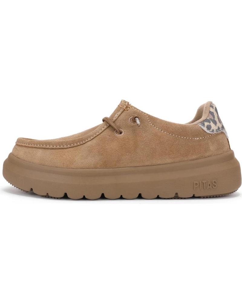 ZAPATO WALLABI WALK IN PITAS LYON DE NOBUCK HIDROFUGADO CAMEL CAMEL