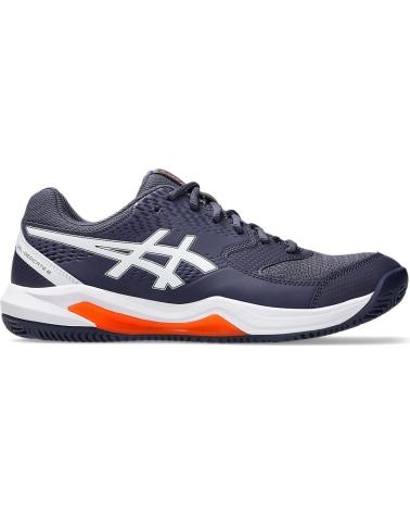 ASICS DESIGN ALL'AVANGUARDIA BLU MARINO CON DETTAGLI BIANCHI E ARANCIONI BLANCO